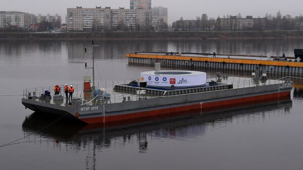 Отправка катушки термоядерного реактора ИТЭР со Средне-Невского судостроительного завода