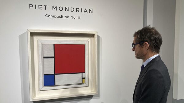 Произведение Пита Мондриана Композиция № II на аукционе Sotheby's в Нью-Йорке