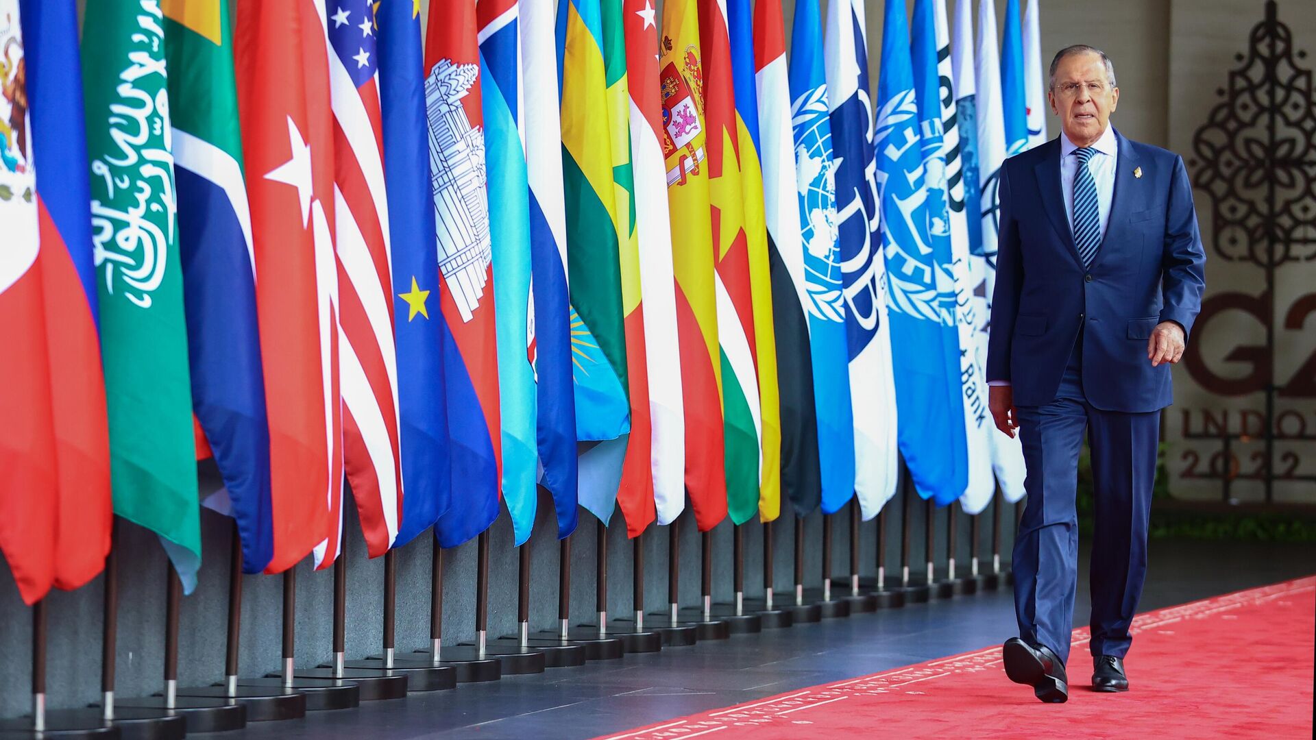 Министр иностранных дел России Сергей Лавров на саммите G20 на Бали - РИА Новости, 1920, 01.09.2023