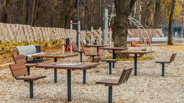 Специалисты обустроили фитнес-зону для людей старшего поколения на территории спорткомплекса Авангард в Москве