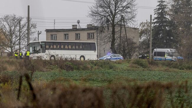 Польские полицейские в деревне Пшеводув