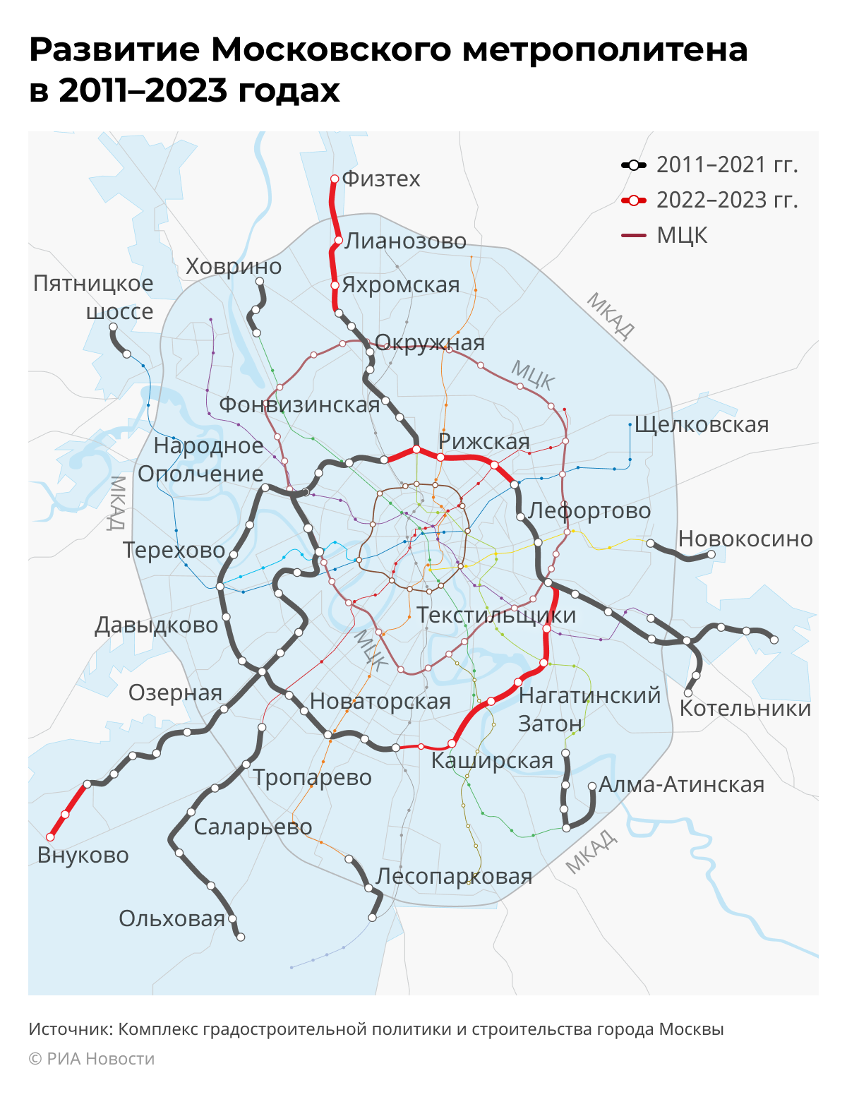 Развитие Московского метрополитена в 2011–2023 годах