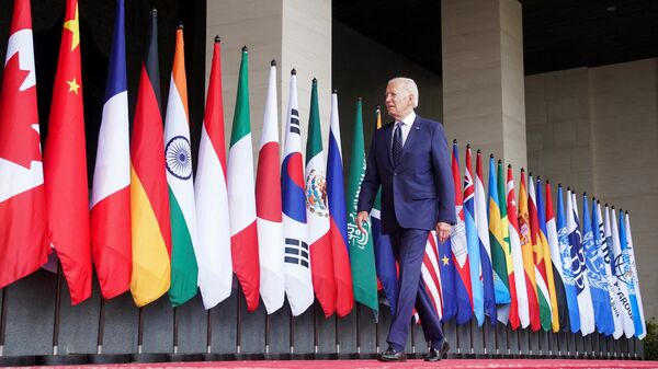 Президент США Джо Байден на саммите G20 в Индонезии
