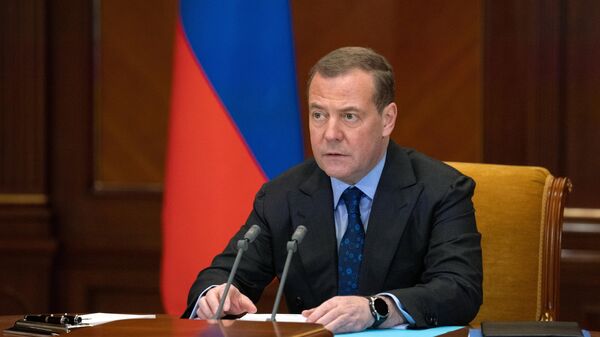 Зампред Совбеза России Дмитрий Медведев проводит заседание Межведомственной комиссии Совета безопасности по обеспечению национальных интересов Российской Федерации в Арктике