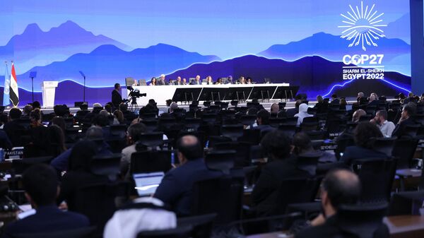 Заключительная сессия климатического форума COP27 в Шарм-эль-Шейхе