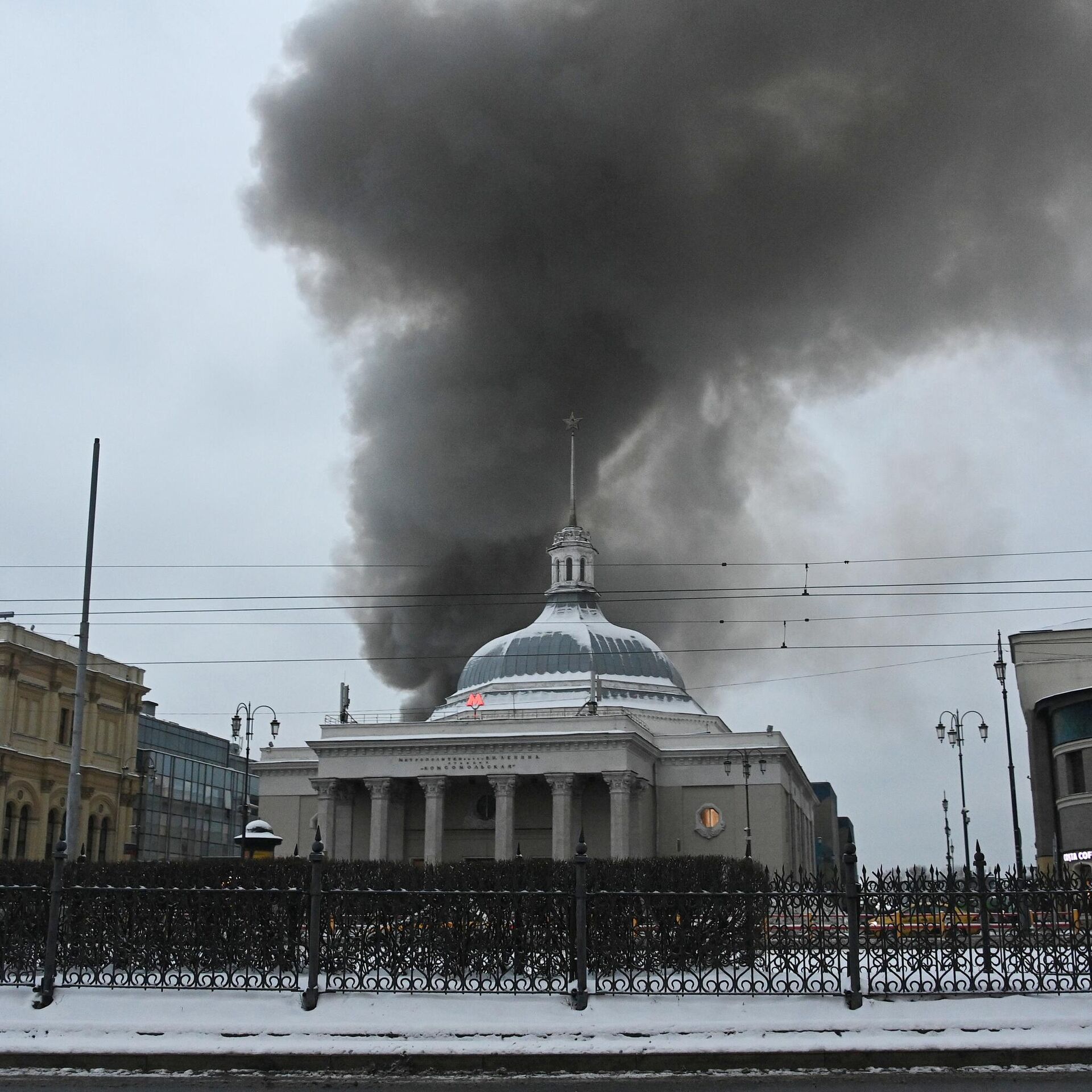 В районе площади трех вокзалов в Москве произошел пожар - РИА Новости,  20.11.2022