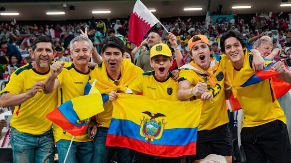 Болельщики сборной Эквадора на чемпионате мира по футболу 2022 года в Катаре