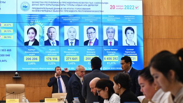 Брифинг ЦИК Казахстана о предварительных итогах выборов президента