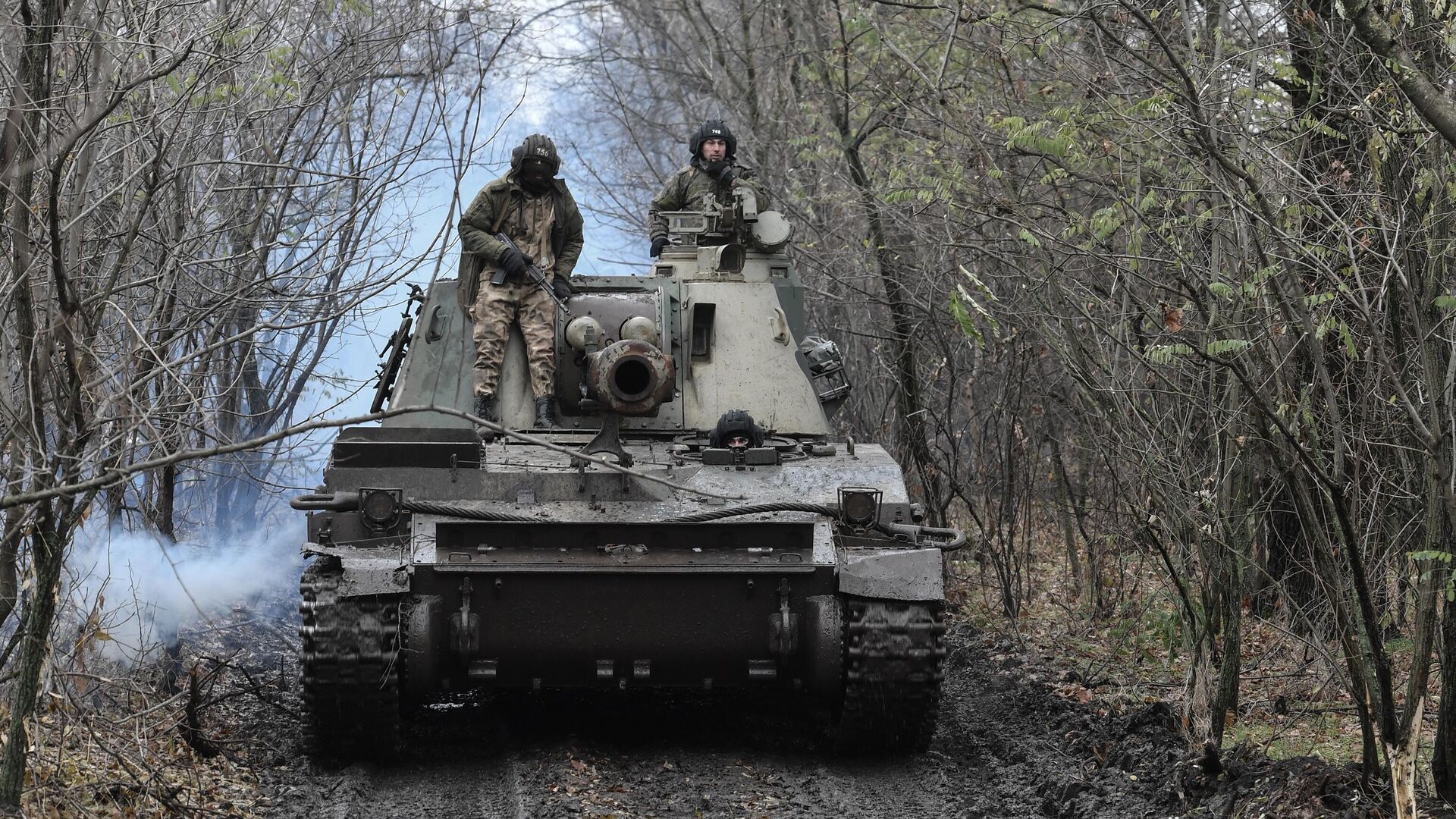 Самоходная артиллерийская установка 2С3 Акация в зоне проведения спецоперации - РИА Новости, 1920, 06.01.2023