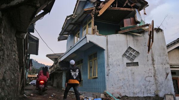 Последствия землетрясения в провинции Западная Ява, Индонезия. 21 ноября 2022