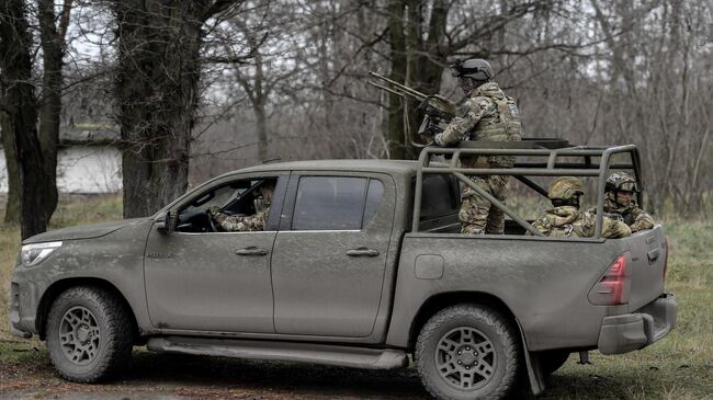 Военнослужащие добровольческого батальона имени Судоплатова в Запорожской области