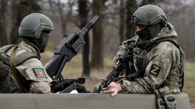 Военнослужащие добровольческого батальона имени Судоплатова в Запорожской области