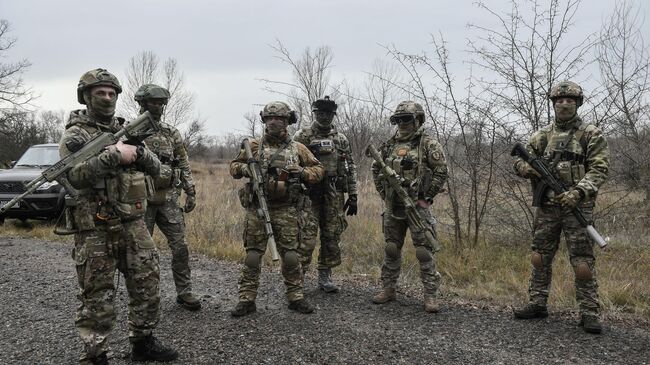 Военнослужащие добровольческого батальона имени Судоплатова в Запорожской области