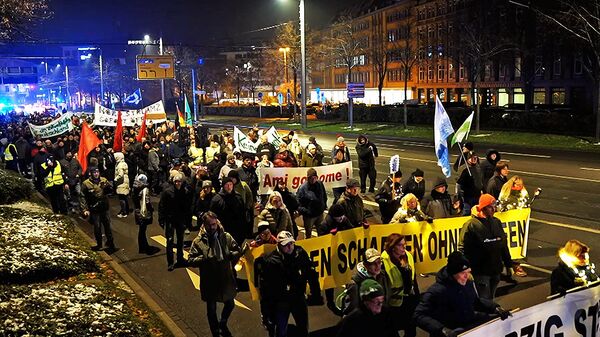 За Мир. Митинг в Германии против поставок оружия на Украину