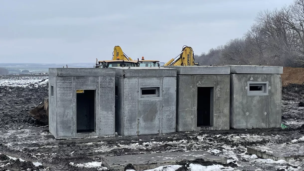 Soldiers will be able to shelter here from shelling when the work is finished