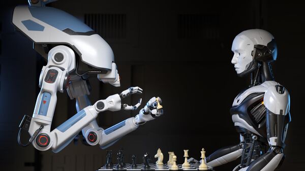 Роботы играют в шахматы