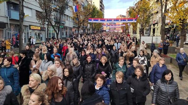 Акция протеста в Косовска-Митровице