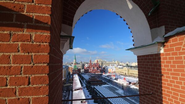 Вид со Спасской башни Московского Кремля