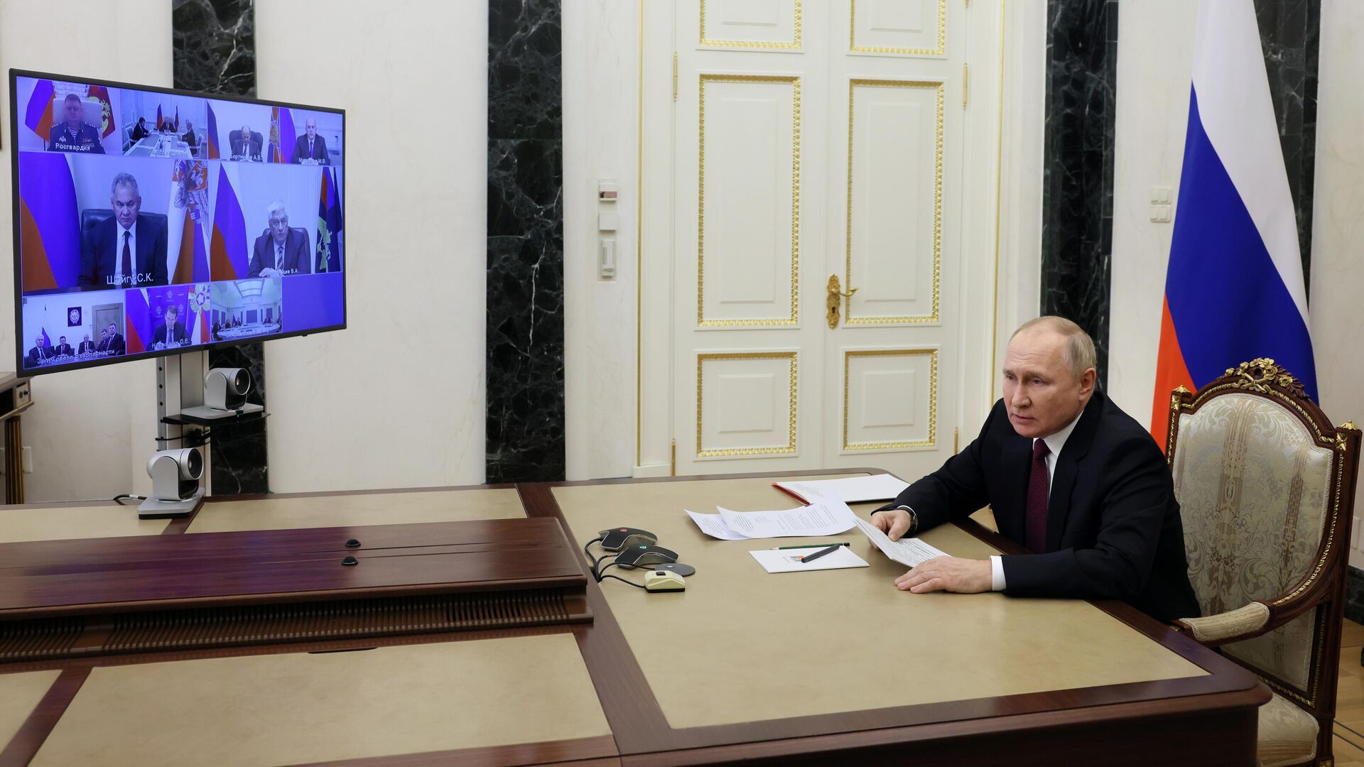  Путин проводит заседание координационного совета при правительстве по обеспечению потребностей вооружённых сил - РИА Новости, 1920, 24.11.2022