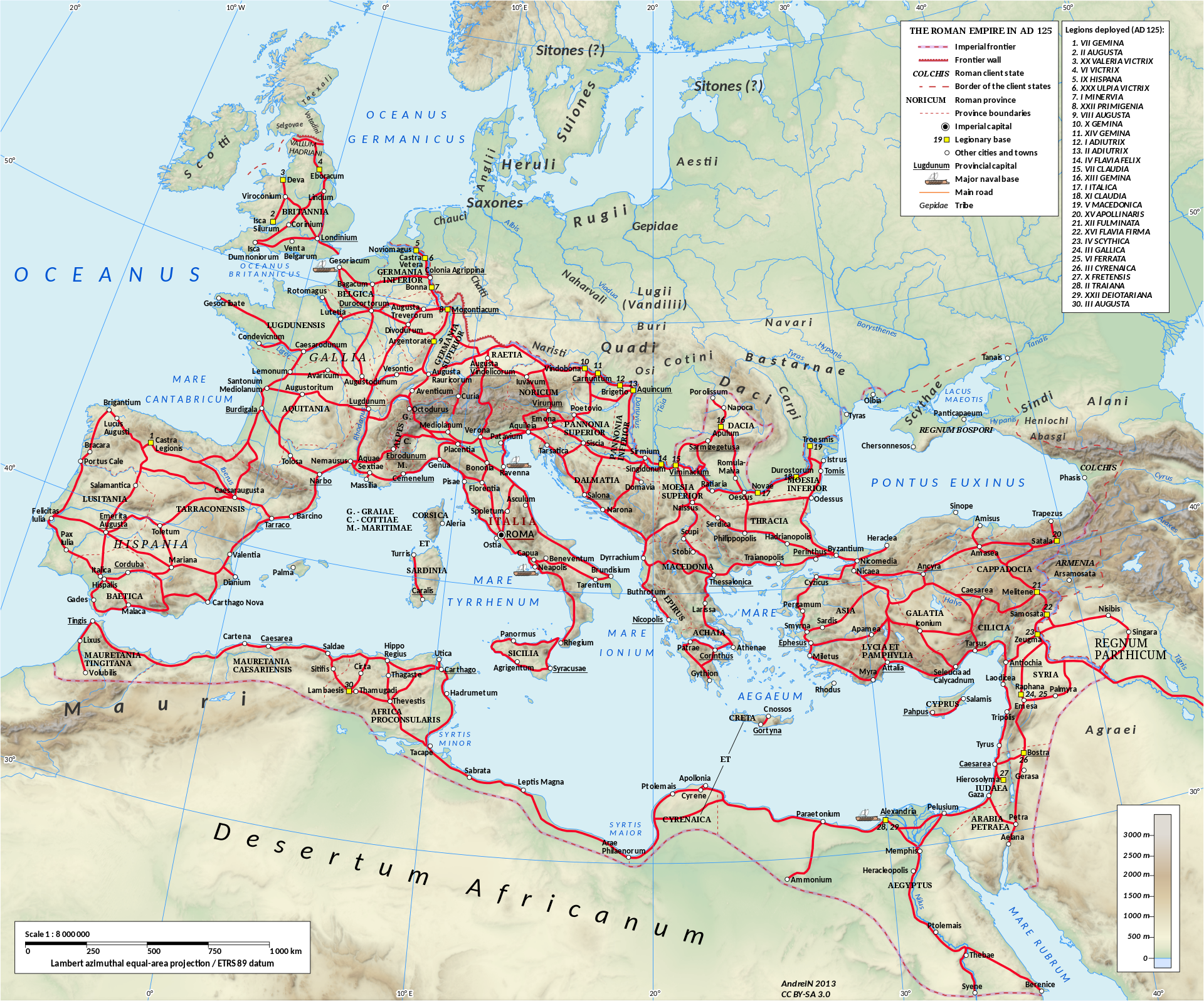 Major roads of the Roman Empire, circa 125 AD.  to.  -RIA Novosti, 1920, 25/11/2022