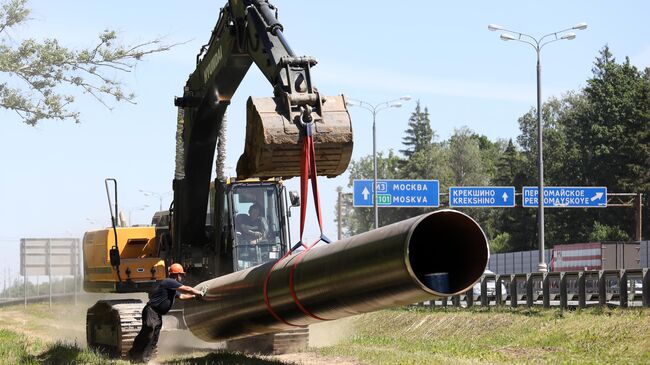 Строительство газопровода в новой Москве