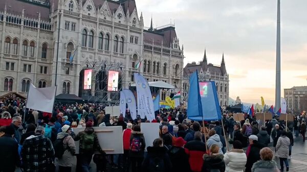 Митинг педагогов Будапешта против низких зарплат