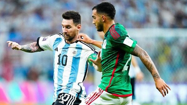 Эпизод матча Аргентина - Мексика на ЧМ в Катаре