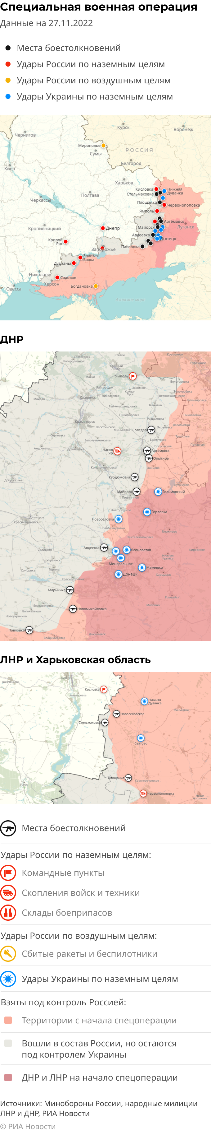 Карта боевых действий на Украине сейчас: военная спецоперация на сегодня