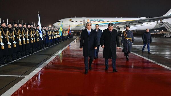 Президент Казахстана Касым-Жомарт Токаев прибывает с официальным визитом в Москву