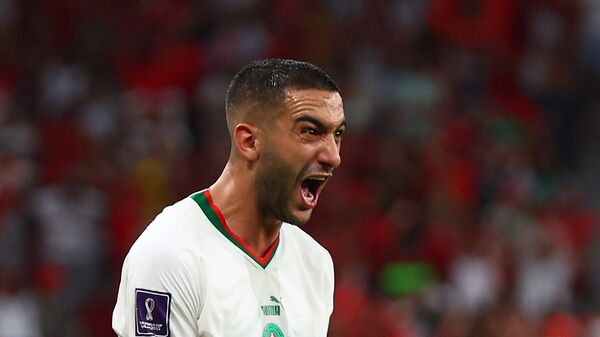 Марокканский футболист Хаким Зиеш на чемпионате мира 2022 года в Катаре