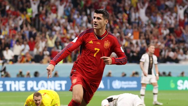 Испанский футболист Альваро Мората на чемпионате мира 2022 года в Катаре