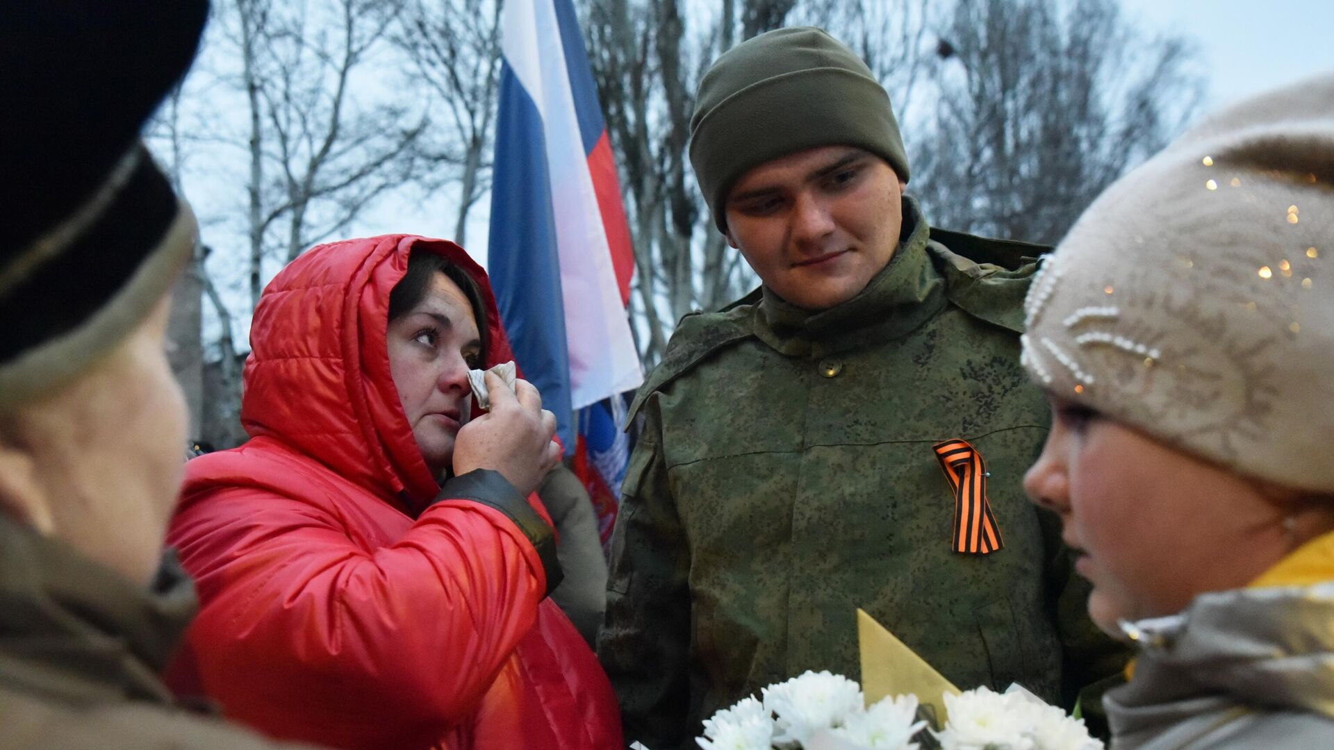 Встреча военнослужащих, освобожденных из украинского плена, в Харцызске - РИА Новости, 1920, 28.11.2022