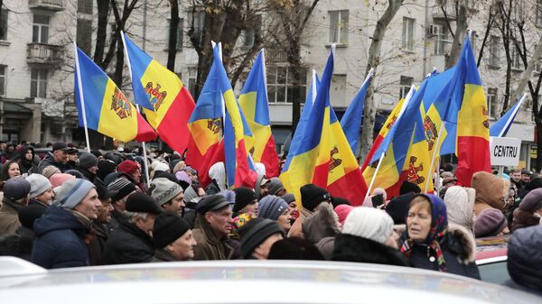 Акция протеста оппозиции в Кишиневе. 28 ноября 2022 года