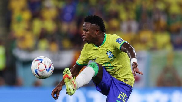 Бразильский футболист Винисиус Жуниор на чемпионате мира 2022 года в Катаре