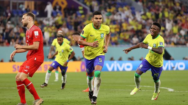 Бразильский футболист Каземиро на чемпионате мира 2022 года в Катаре