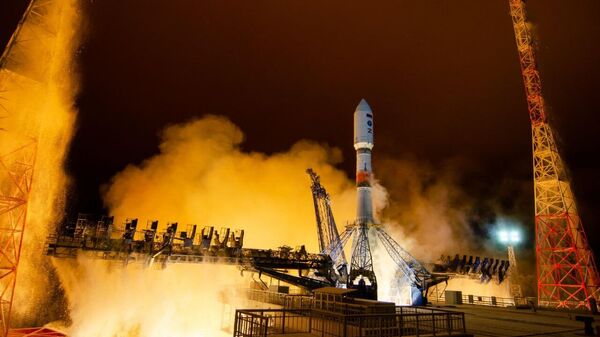 Запуск ракеты-носителя Союз-2.1б с космическим аппаратом в интересах Минобороны России с космодрома Плесецк. 28 ноября 2022