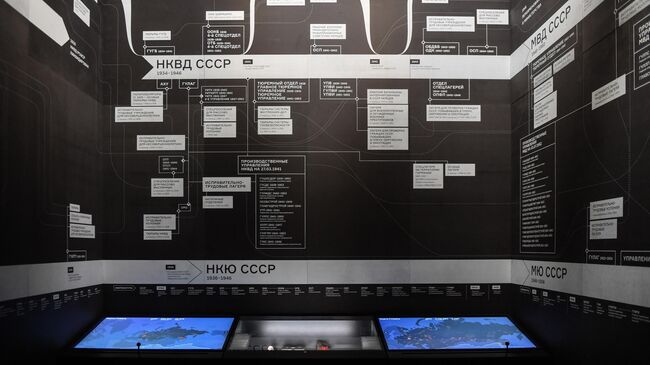 Фрагмент новой постоянной экспозиции ГУЛАГ в судьбах людей и истории страны в Музее истории ГУЛАГа в Москве