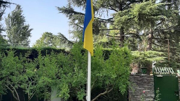 Территория посольства Украины в Испании