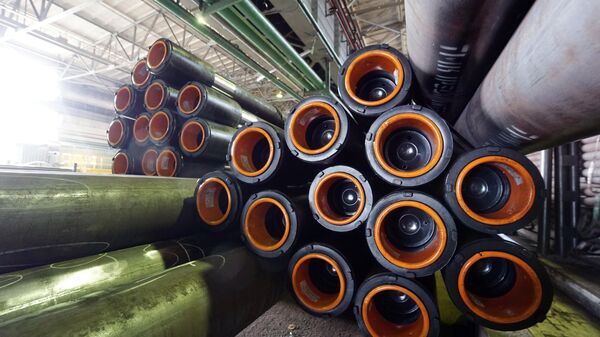 Бурильные трубы с приварными замками в трубопрокатном цехе Таганрогского металлургического завода