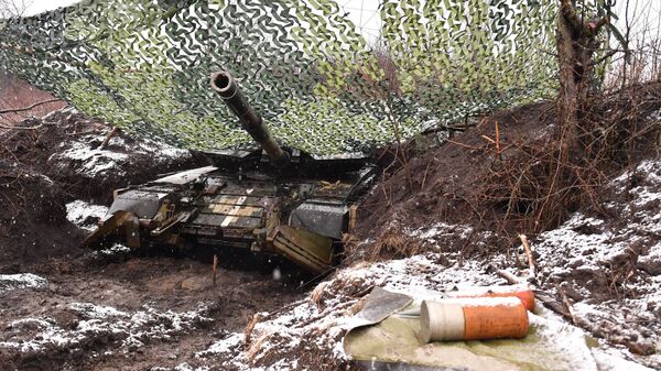 Брошенный танк ВСУ в Донецкой народной республике
