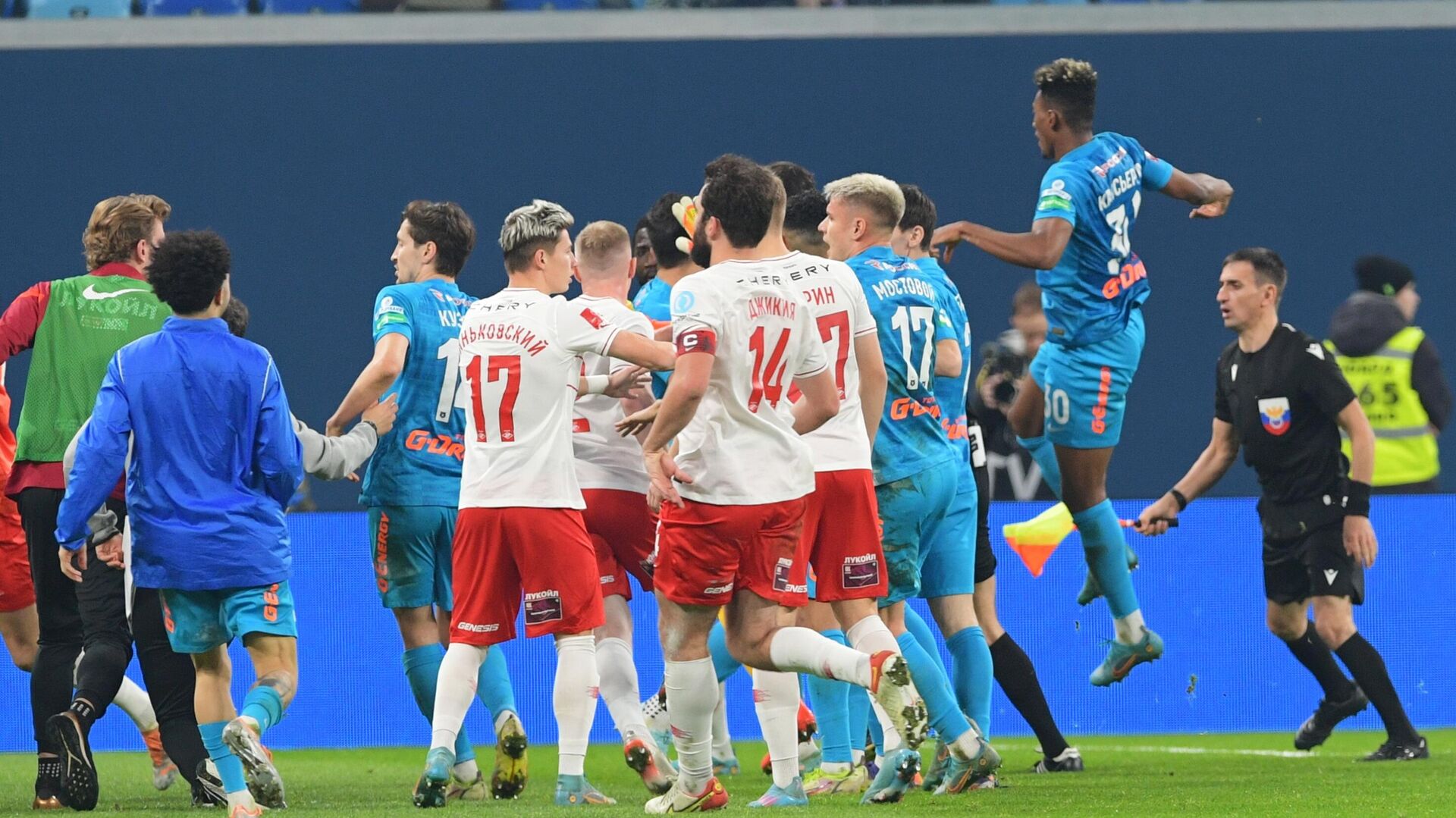 Mass fight between FC Zenit players and FC Spartak players - RIA Novosti, 1920, 03/03/2023