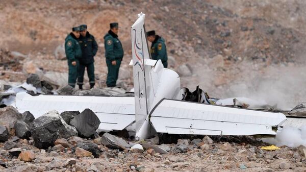 Фрагмент разбившегося гражданского самолета B55 неподалеку от села Джрабер Котайкской области