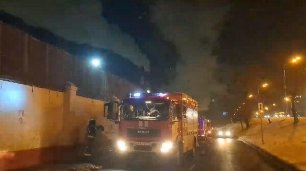 Пожар на Микояновском мясокомбинате в Москве 