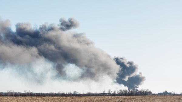 Пожар в районе курского аэродрома