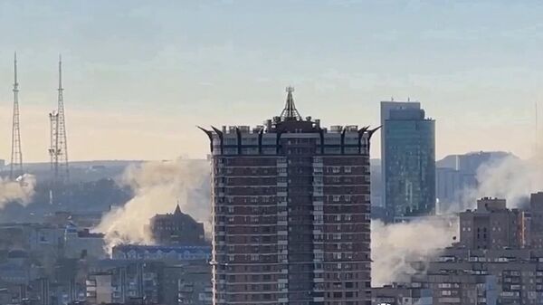 Город в дыму, или Донецк после серии ударов Градами