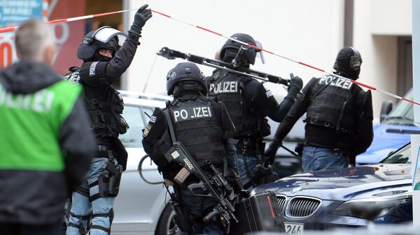 Сотрудники спецподразделения немецкой полиции
