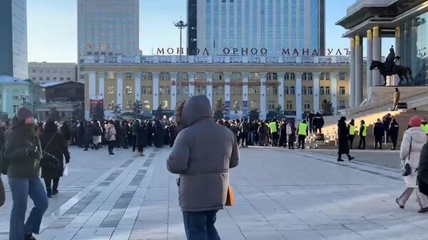 Акция протеста в Улан-Баторе