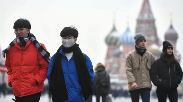 Китайские студенты на Красной площади в Москве