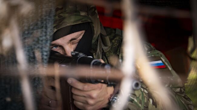 Боец в зоне спецоперации