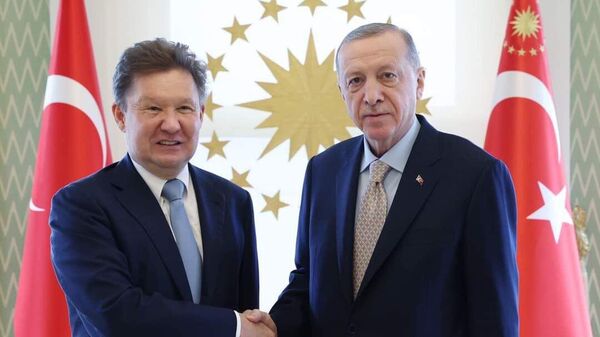 Председатель правления ПАО Газпром Алексей Миллер и президент Турции Реджеп Тайип Эрдоган